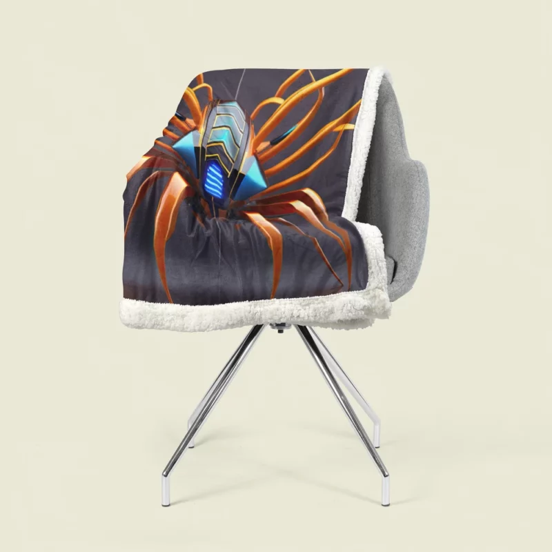 Abstract Cyber Spider Sherpa Fleece Blanket 1