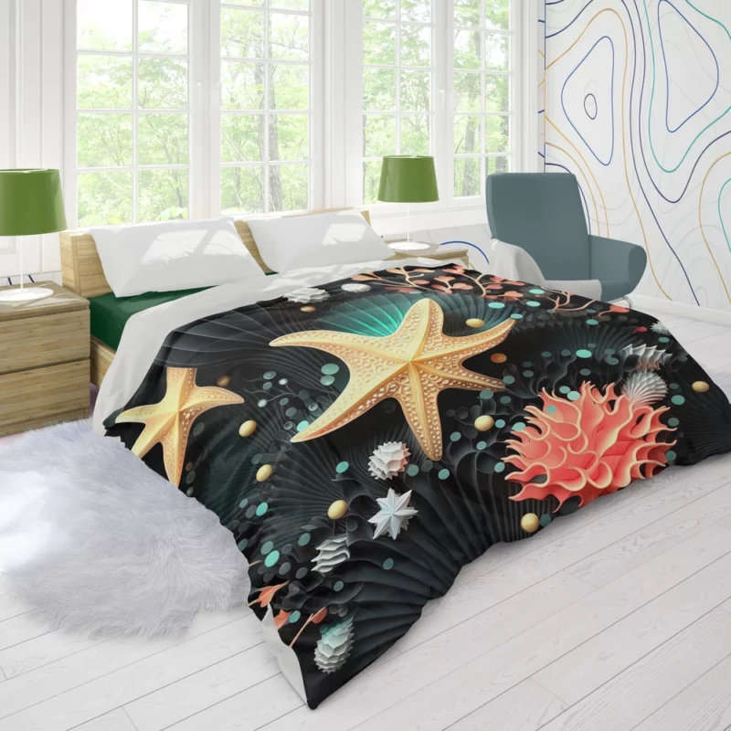 Abstract Underwater Background Duvet Cover