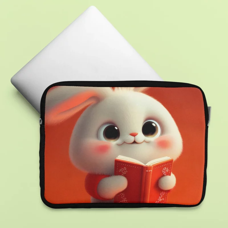 Adorable Animated Bunny Laptop Sleeve