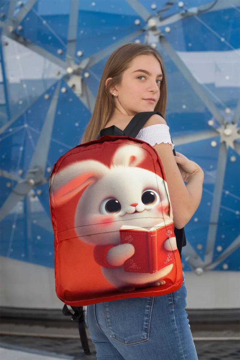 Adorable Animated Bunny Minimalist Backpack 2