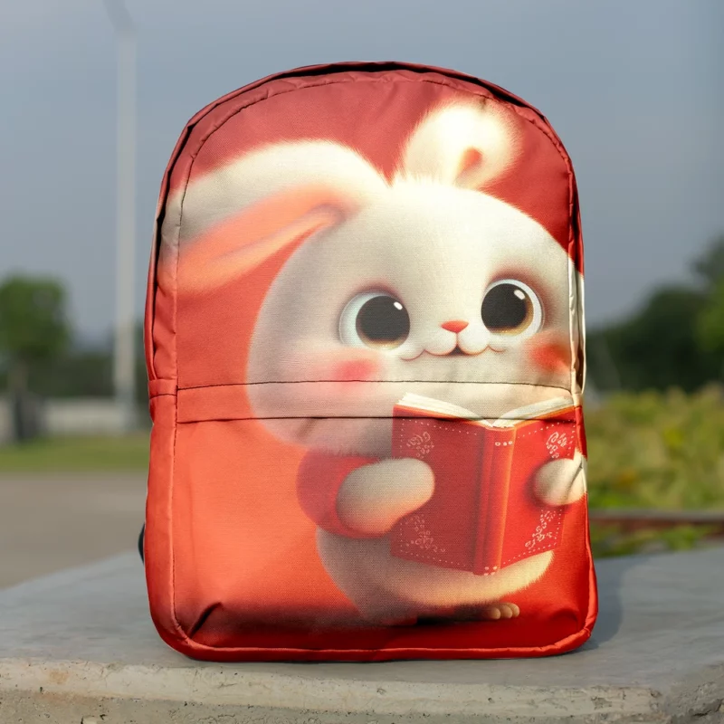 Adorable Animated Bunny Minimalist Backpack