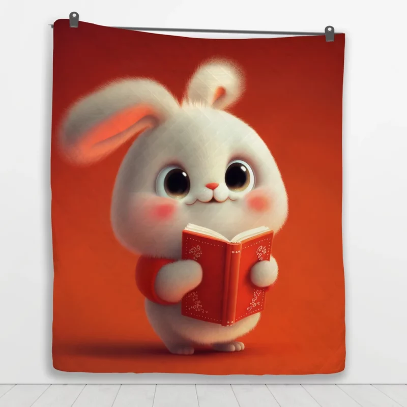 Adorable Animated Bunny Quilt Blanket 1