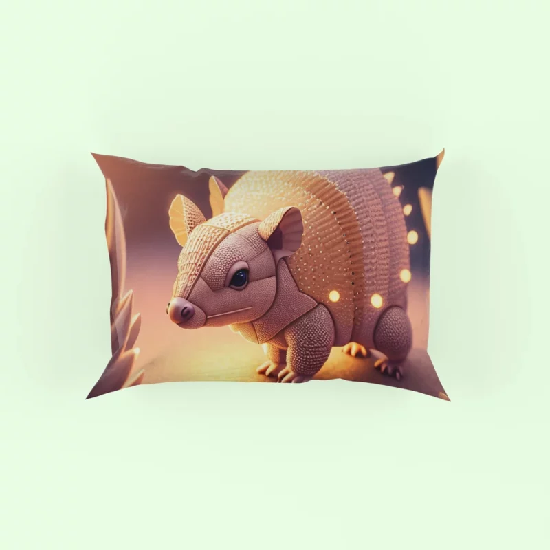 Adorable Armadillo Drawing Pillow Case
