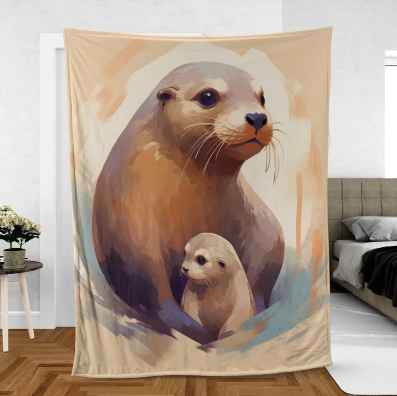 Adorable Baby Otter Fleece Blanket