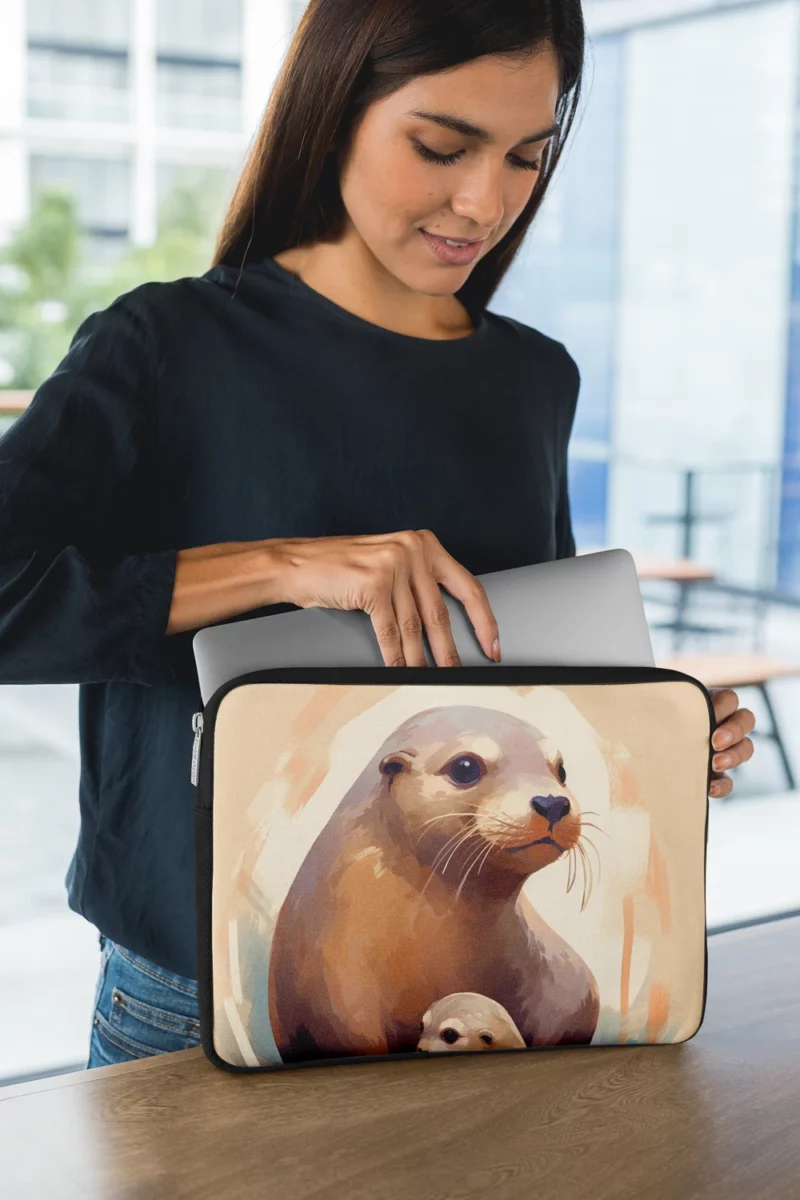 Adorable Baby Otter Laptop Sleeve 1