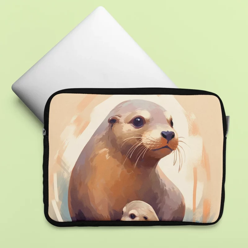 Adorable Baby Otter Laptop Sleeve