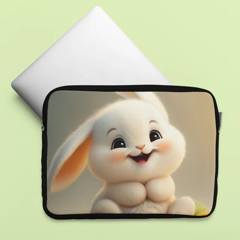 Adorable Bunny Artwork Laptop Sleeve