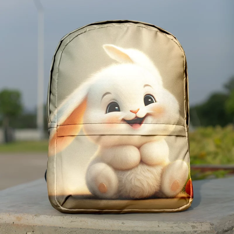 Adorable Bunny Artwork Minimalist Backpack