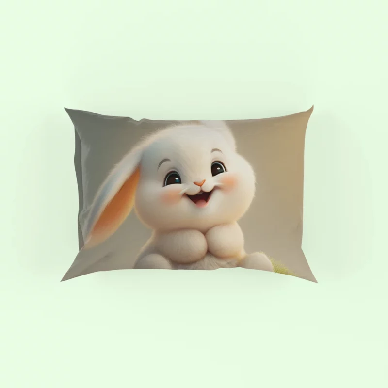 Adorable Bunny Artwork Pillow Case