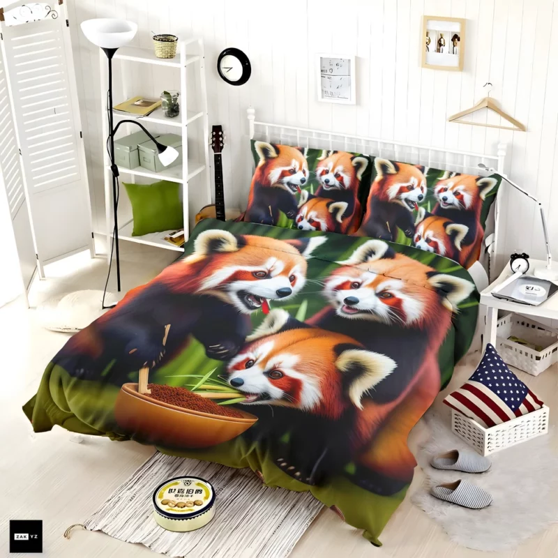 Adorable Kids Panda in Bamboo Haven Bedding Set