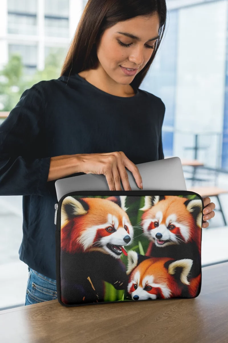 Adorable Kids Panda in Bamboo Haven Laptop Sleeve 1