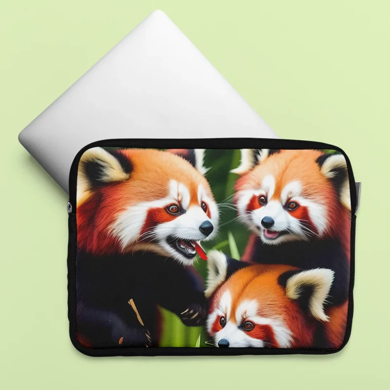 Adorable Kids Panda in Bamboo Haven Laptop Sleeve