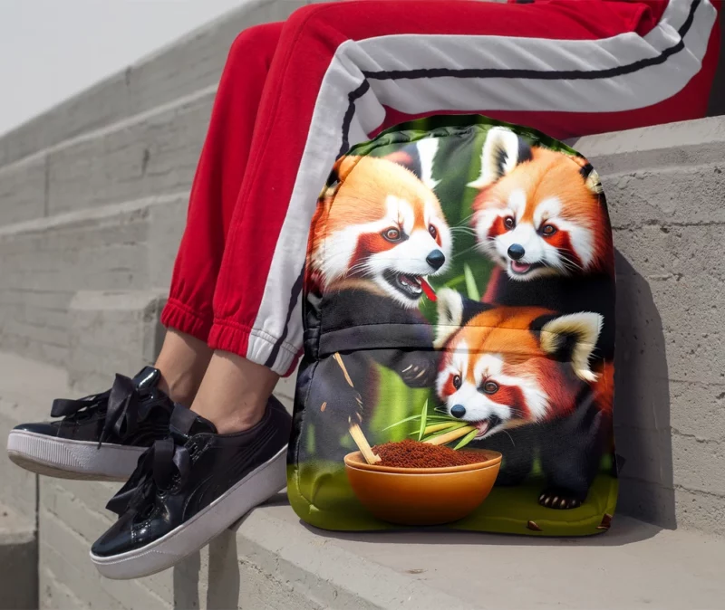 Adorable Kids Panda in Bamboo Haven Minimalist Backpack 1