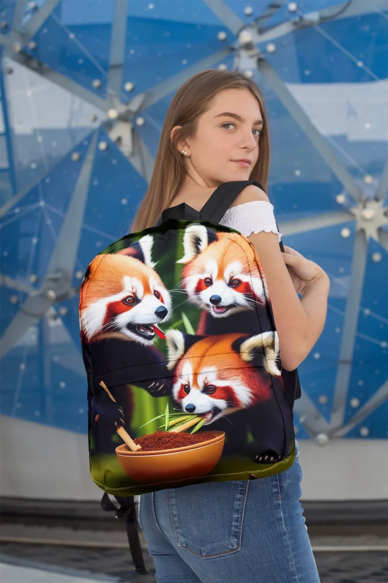 Adorable Kids Panda in Bamboo Haven Minimalist Backpack 2