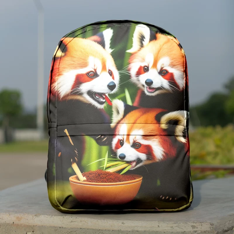 Adorable Kids Panda in Bamboo Haven Minimalist Backpack