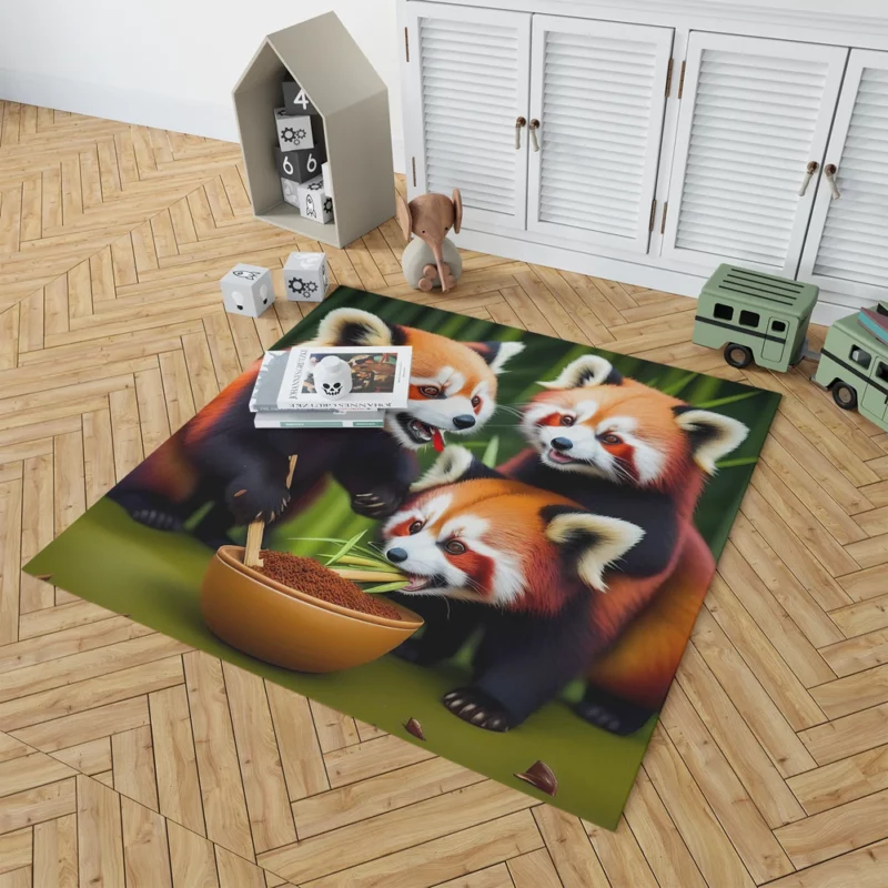 Adorable Kids Panda in Bamboo Haven Rug 1