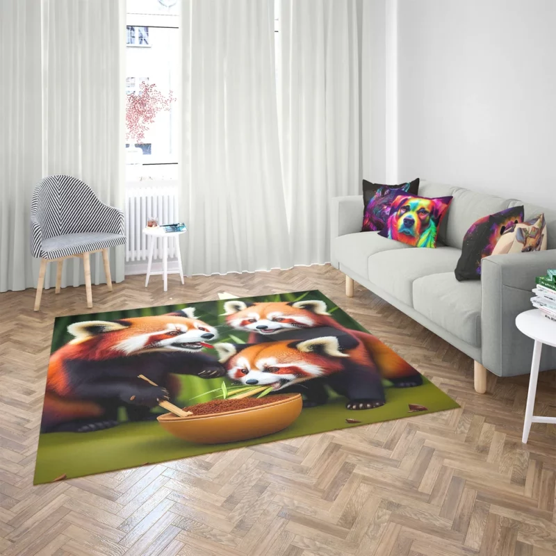 Adorable Kids Panda in Bamboo Haven Rug 2