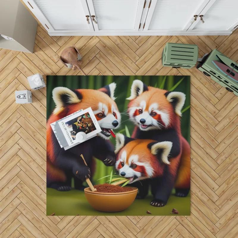 Adorable Kids Panda in Bamboo Haven Rug