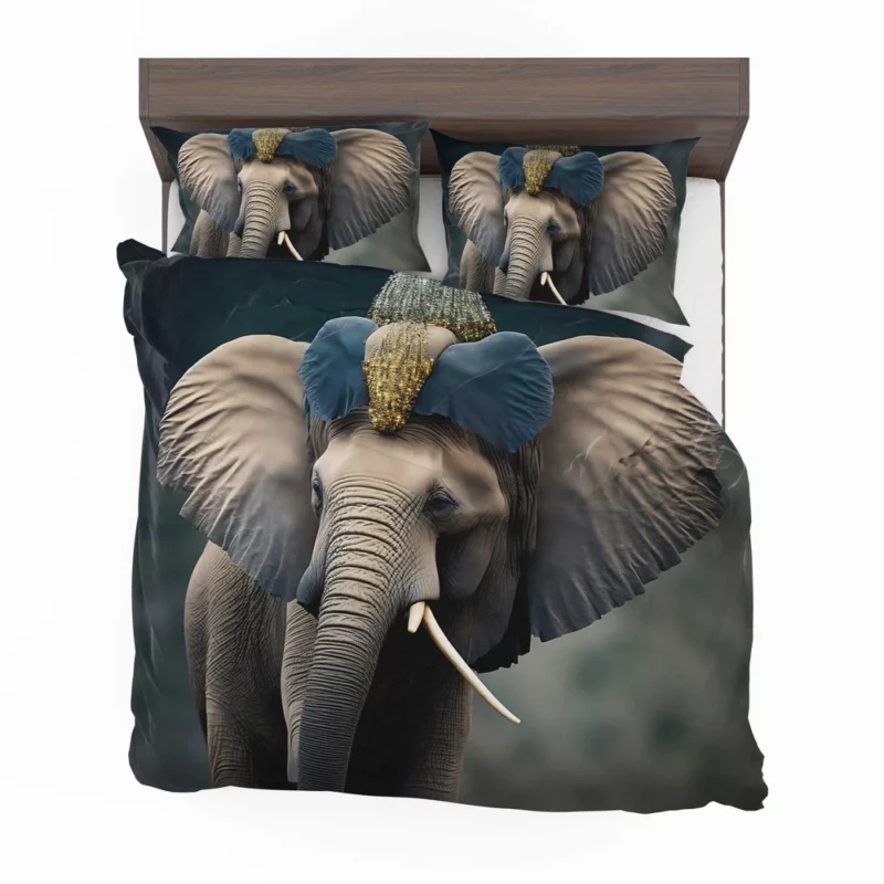 African Elephant Portrait Art Bedding Set 2