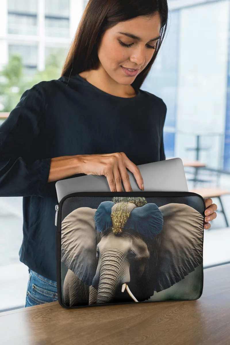 African Elephant Portrait Art Laptop Sleeve 1