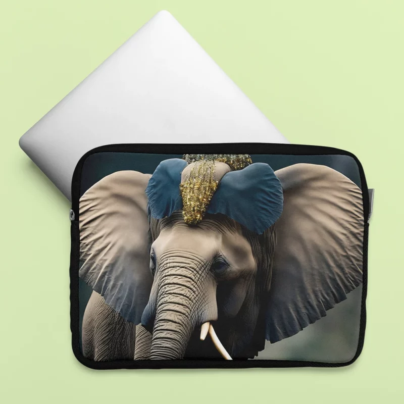 African Elephant Portrait Art Laptop Sleeve