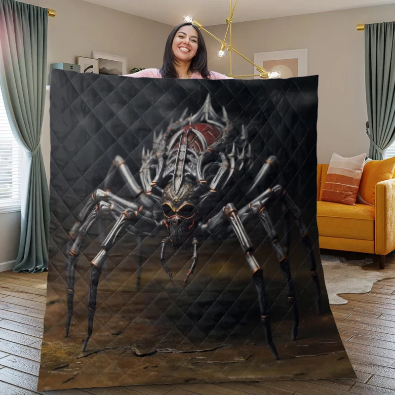 Alien Black Spider Quilt Blanket