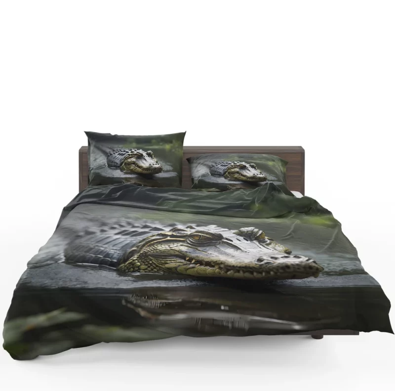 Alligator in Murky Water Bedding Set 1