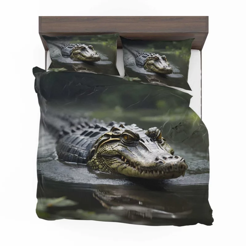 Alligator in Murky Water Bedding Set 2