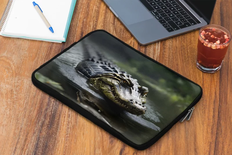 Alligator in Murky Water Laptop Sleeve 2