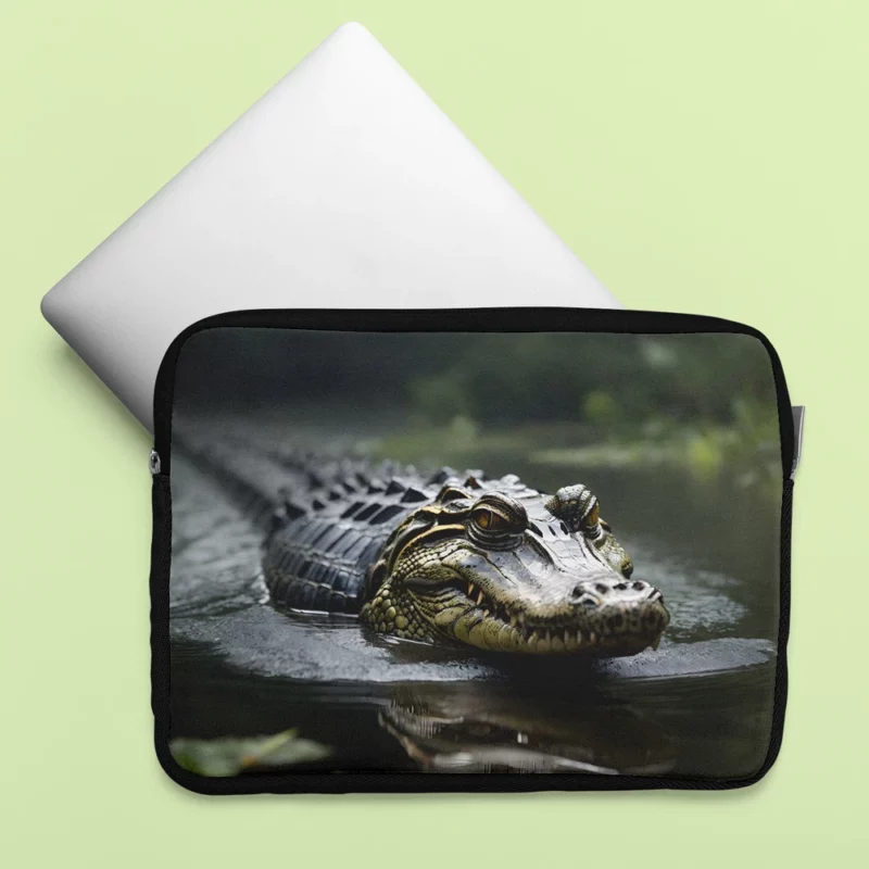 Alligator in Murky Water Laptop Sleeve