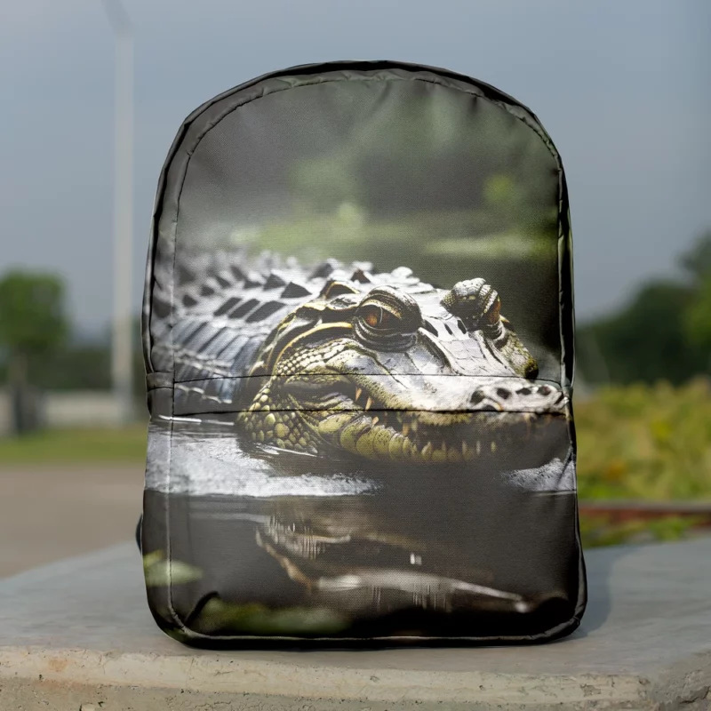 Alligator in Murky Water Minimalist Backpack