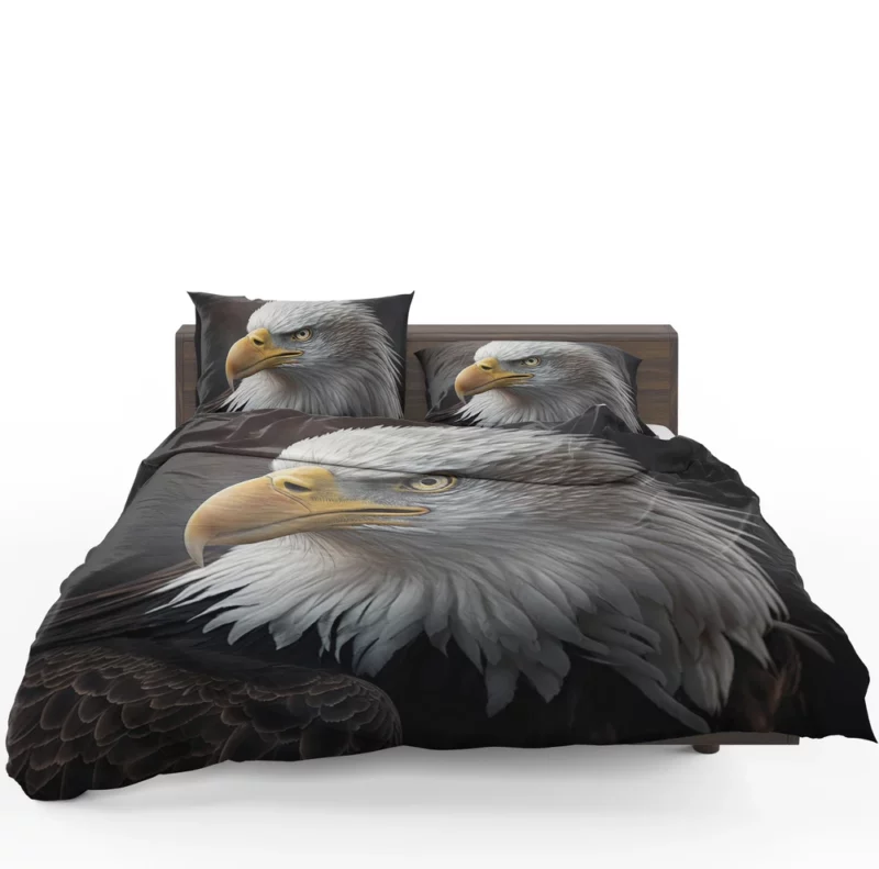 Angry Bald Eagle Artwork Bedding Set 1