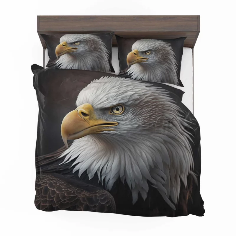 Angry Bald Eagle Artwork Bedding Set 2