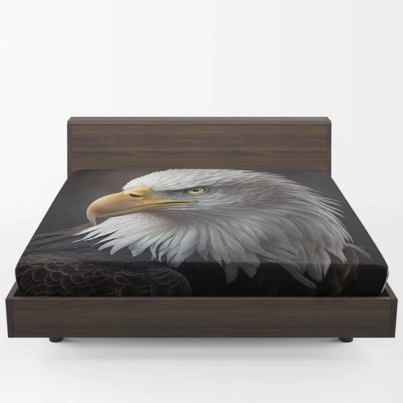 Angry Bald Eagle Artwork Fitted Sheet 1