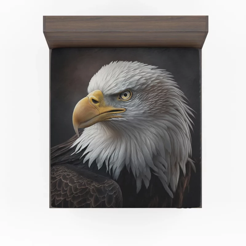 Angry Bald Eagle Artwork Fitted Sheet