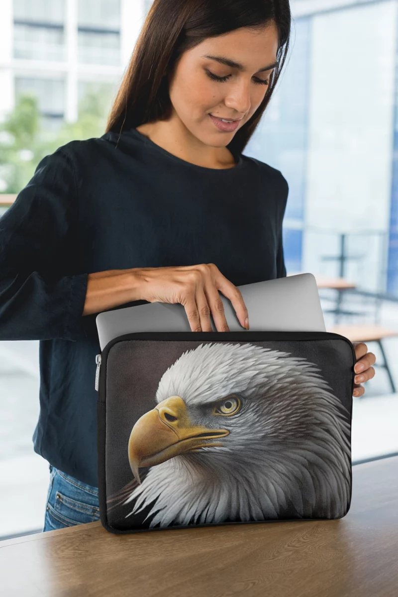 Angry Bald Eagle Artwork Laptop Sleeve 1