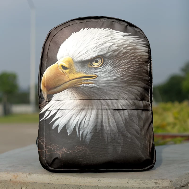 Angry Bald Eagle Artwork Minimalist Backpack