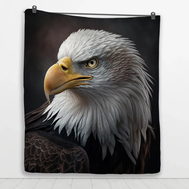 Angry Bald Eagle Artwork Quilt Blanket 1