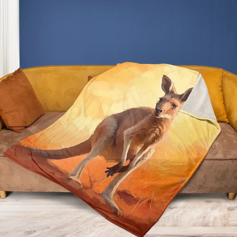 Animal Silhouette Artwork Fleece Blanket 1