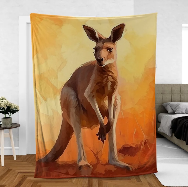 Animal Silhouette Artwork Fleece Blanket