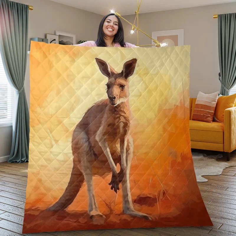 Animal Silhouette Artwork Quilt Blanket