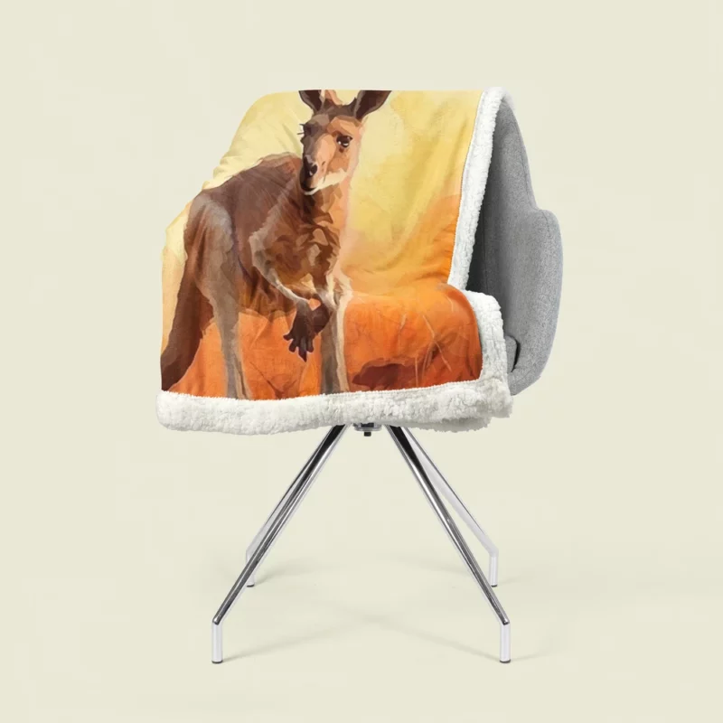 Animal Silhouette Artwork Sherpa Fleece Blanket 1