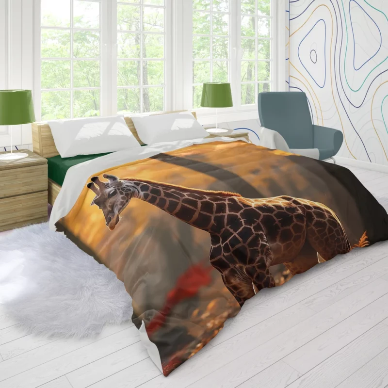 Animals in the Autumn Forest Duvet Cover