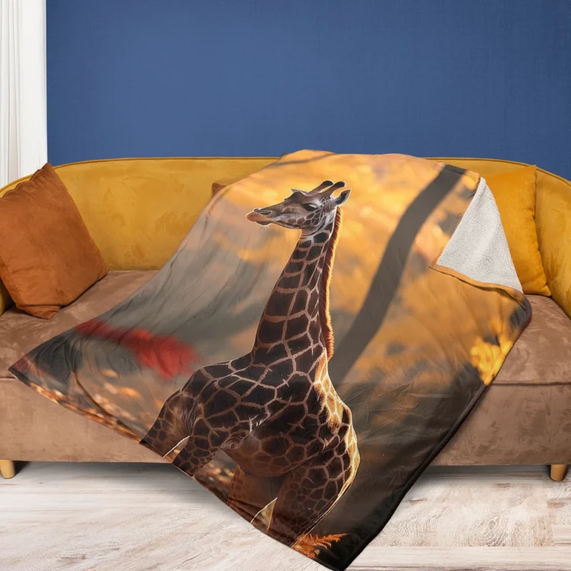 Animals in the Autumn Forest Fleece Blanket 1