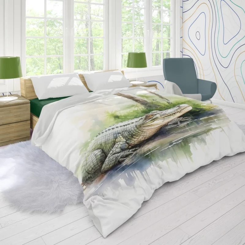 Anime House with Stairs Duvet Cover