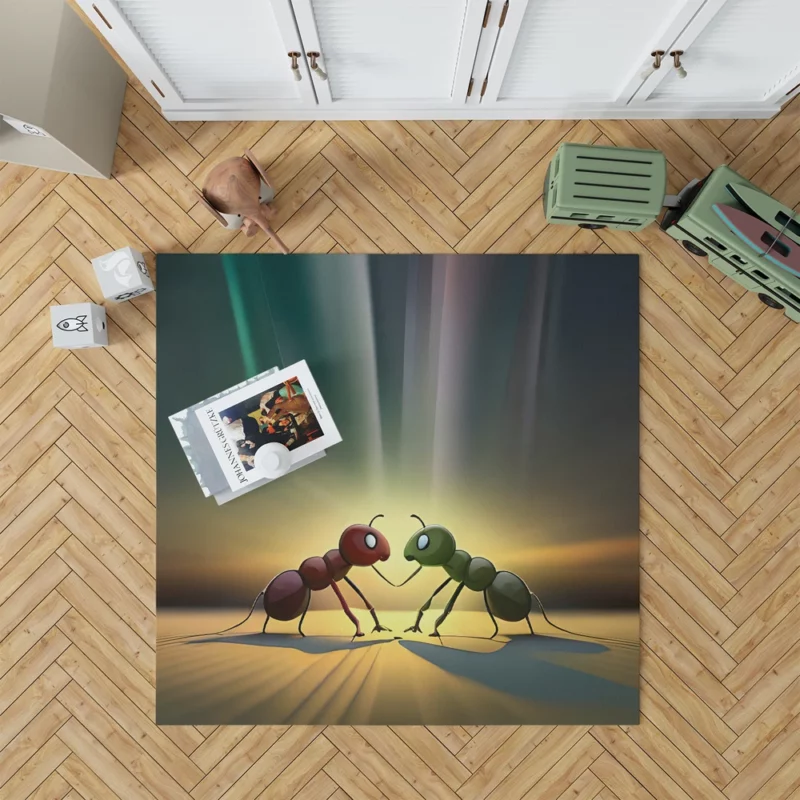 Ant Couple Facing Each Other Rug