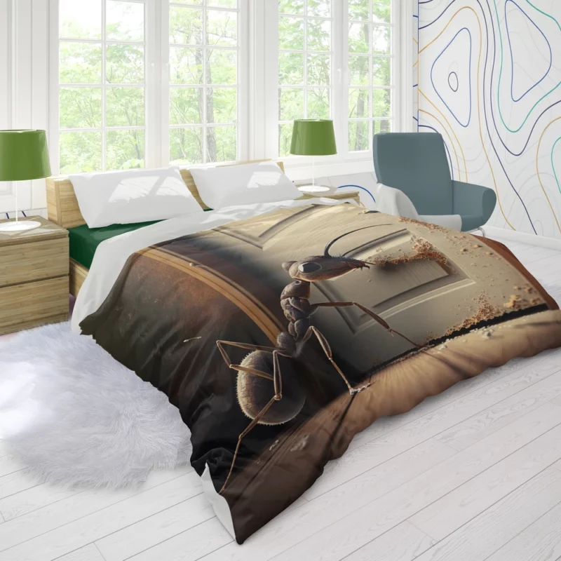 Ant Eating Honey AI Art Duvet Cover