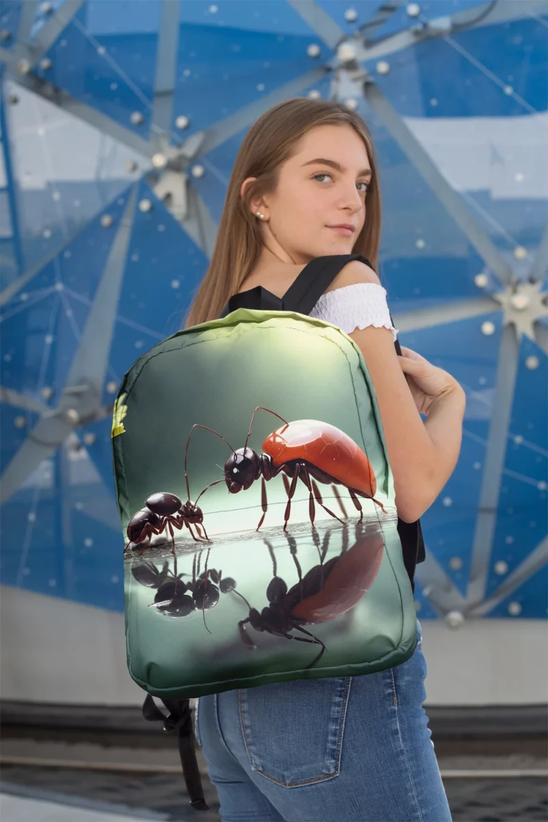 Ants and Flowers Digital Art Minimalist Backpack 2