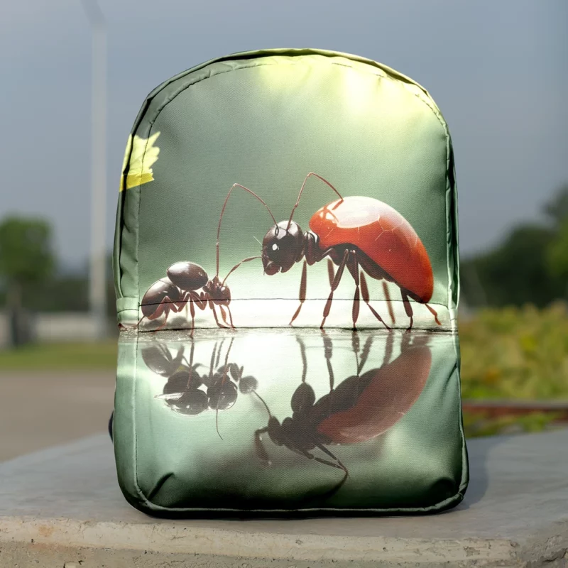 Ants and Flowers Digital Art Minimalist Backpack