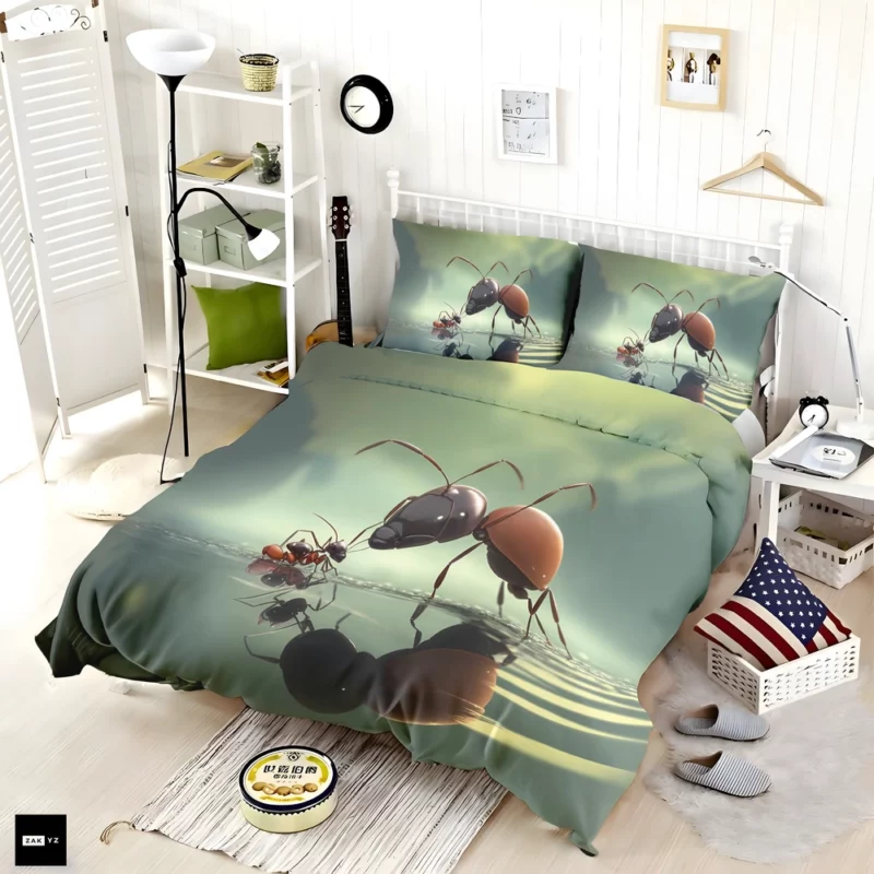 Ants in Flower Garden Bedding Set